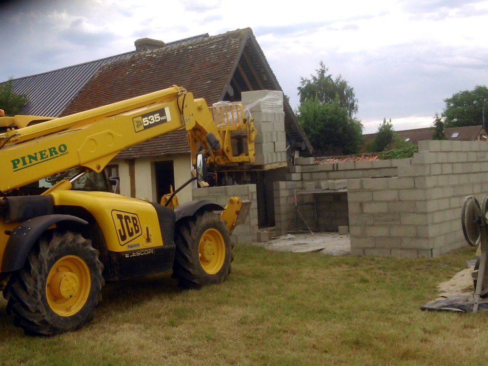 Construction garage, extension de maison