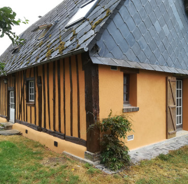 Ravalement de maison à colombages